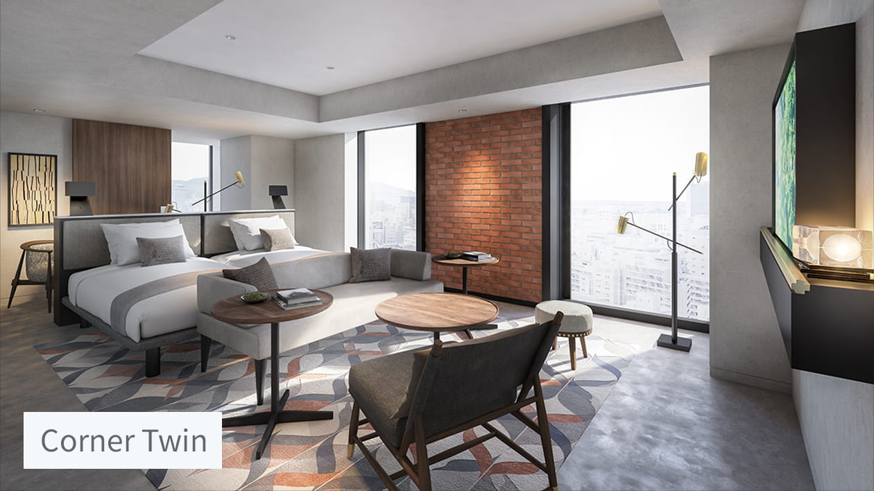 Image of a Corner Twin Guest Room